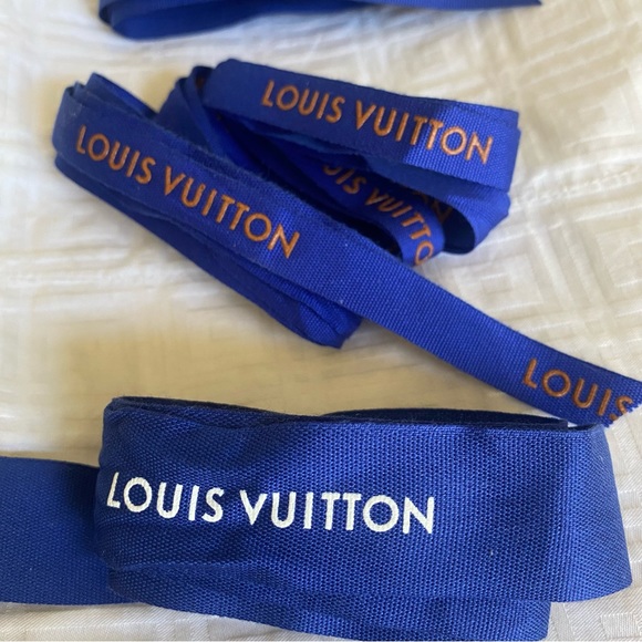 Louis Vuitton Royal Blue Authentic Gift Wrap Ribbon 3 Pieces - Picture 3 of 4
